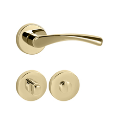 Klika na dveře FO - FAN - R OLV - Mosaz leštěná lakovaná