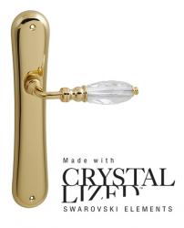 Klika na dveře LI - DIAMANTE OZ - Pozlacené (24 karátové zlato)