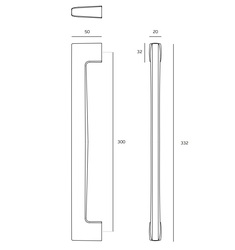 Madlo na dveře JNF - MADLO IN.07.002.D pár BN - Broušená nerez