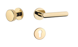 Klika na dveře AT - FRAGOLA - R 7S OLV PVD - Mosaz leštěná lakovaná PVD