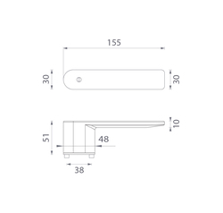 Klika na dveře ASG - SORELLA - RT s uzamykáním BS - Černá matná