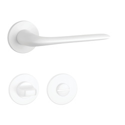 Klika na dveře AS - VIOLA - R 5S WS - Bílá matná