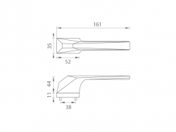 Klika na dveře TI - SAFIR - RT 4155RT NP - Nikl perla (142)