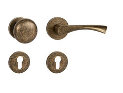 Klika na dveře MP - SPIRIT - R OBA - Antik bronz