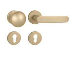 Klika na dveře FO - ROUND - R OLSM - Mosaz broušená matná