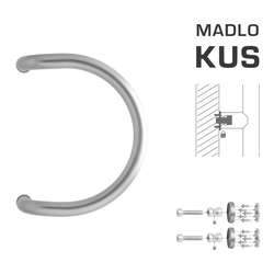 Madlo na dveře WA - MADLO M1 WA/B-D-DŘEVO ks Stříbrná (RAL 9006)