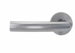 Klika na dveře GK - LORITA PROF - R - S2L s uzamykáním BN - Broušená nerez (71)