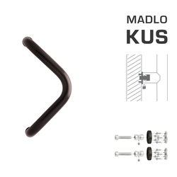 Madlo na dveře WA - MADLO M6 WA/B-D-DŘEVO ks Černá (RAL 9005)