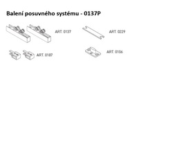 Náhradní díly k posuvným systémům SC - Balení posuvného systému 100 SILENT FILO art. 0137P 