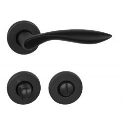 Klika na dveře BA - CLAUDIA - R BS - Černá matná