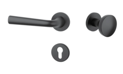 Klika na dveře AS - TULIPA - R 7S BS - Černá matná