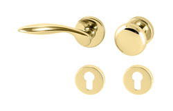 Klika na dveře TI - CLAUDIA - R 1938 OLV - Mosaz leštěná lakovaná (01)