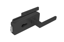 MP - UNIQUE R8 - ZÁMEK na sklo s klikou QUADRA - PZ BS - Černá matná