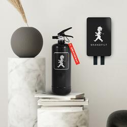 SN - HASICÍ PŘÍSTROJ 2 KG Černá lesklá / stříbrný lesklý emblém