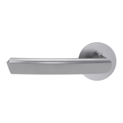 Klika na dveře GK - CRYSTAL PIATTA S - S2L s uzamykáním BN - Broušená nerez (71)