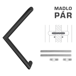 Madlo na dveře FT - MADLO kód K14 Ø 30 mm UN pár BS - Černá matná