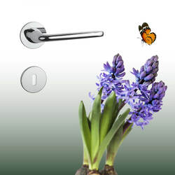 Klika na dveře AS - HIACYNTA - R 5S OC - Chrom lesklý