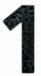 LR - Domovní číslice "1" - 120 mm Černá kovaná