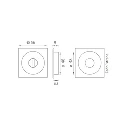 ATZ - Mušle hranatá WC 3976 - HR BN - Broušená nerez