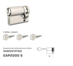 Bezpečnostní vložka DK - EAP2000 S jednostranná NP - Nikl perla