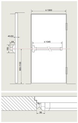 DK - PANIKOVÉ KOVÁNÍ PHB 1102 - 1-bodové zajištění D1/1B Stříbrná