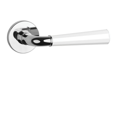 Klika na dveře ASM - MARIGOLD 2 - R 7S OC/WS - Chrom lesklý / bílá matná