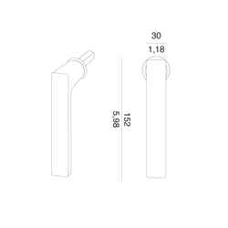 Klika na eurookno VM - DK - BAAR - R mini OC - Chrom lesklý (39)
