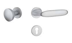 Klika na dveře AS - PEONIA - R 7S OCS - Chrom broušený