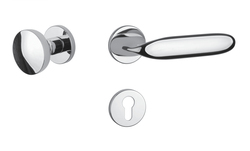 Klika na dveře AS - PEONIA - R 7S OC - Chrom lesklý