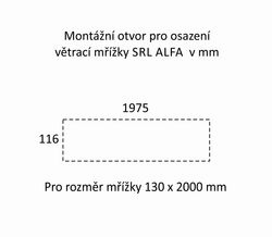 SRL - ALFA větrací mřížka šířka 130 x 2000 mm F1 - Stříbrný elox