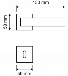 Klika na dveře LI - ZEN MESH - HR OCS - Chrom broušený