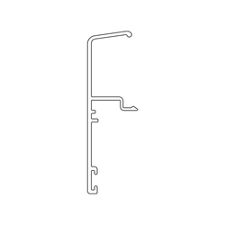 SC - Kryt art. 0168 na profil 195 a 196 AF pro dřevěné dveře BS - Černá matná