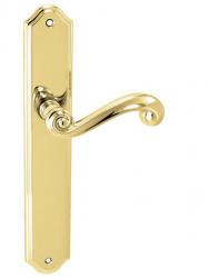 Klika na dveře TI - CARLA - 704 OLV - Mosaz leštěná lakovaná (01)