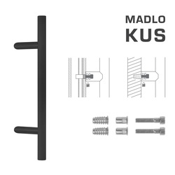 Madlo na dveře FT - MADLO kód K10 Ø 30 mm SP ks BS - Černá matná