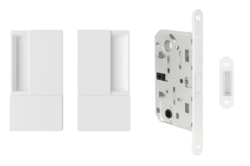 AGB - Set na otočné dveře WAVE - HR bez otvoru WS - Bílá matná