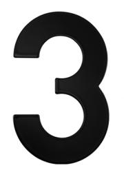 MP - Domovní číslice "3" - 152 mm BS - Černá matná