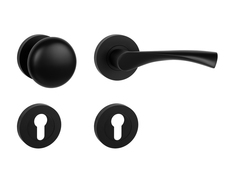 Klika na dveře MP - SPIRIT - R BS - Černá matná