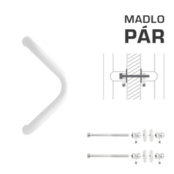 Madlo na dveře WA - MADLO M6 WA/A-DHP pár Bílá (RAL 9016)
