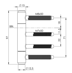 GK - Panty AXUM 9304 - dřevěný rám Grafit černá měď (92)