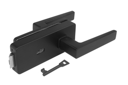 MP - UNIQUE R8 - ZÁMEK na sklo s klikou ERICA - BBQ BS - Černá matná