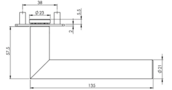 Klika na dveře GK - LUCIA PIATTA S QUATTRO - HR Grafit černá (78)