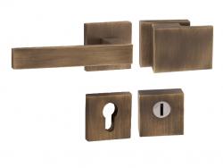 Bezpečnostní kování TI - CUBO / SQUARE - HR 3230/2275 OGS - Bronz česaný matný (77)