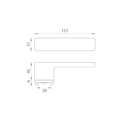 Klika na dveře MPK - PERFECTA - RT HNM - Hnědá matná