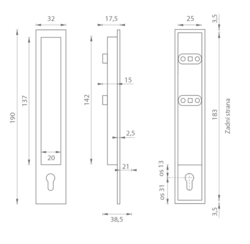 PR - Mušle PZ 1100Z BS - Černá matná