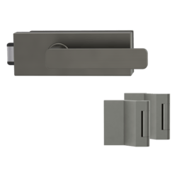 Klika na dveře GK - PURISTO S - ZÁMEK na sklo s klikou MINIMAL MODERN - UV (vč. závěsů) Kašmír šedá (27)