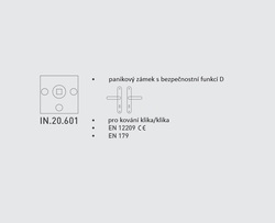 JNF - Panikový zámek IN.20.601.R - oválný BN - Broušená nerez
