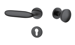 Klika na dveře AS - PEONIA - R 7S BS - Černá matná