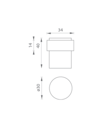 JNF - Zarážka dveří IN.13.121.30.ECO.TCH TCH - Titanium čoko