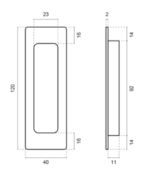 SH - MUŠLE HRANATÁ 1716 - bez otvoru BS - Černá matná