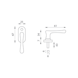 Půloliva na okno MP - ELEGANT - půloliva OBA - Antik bronz